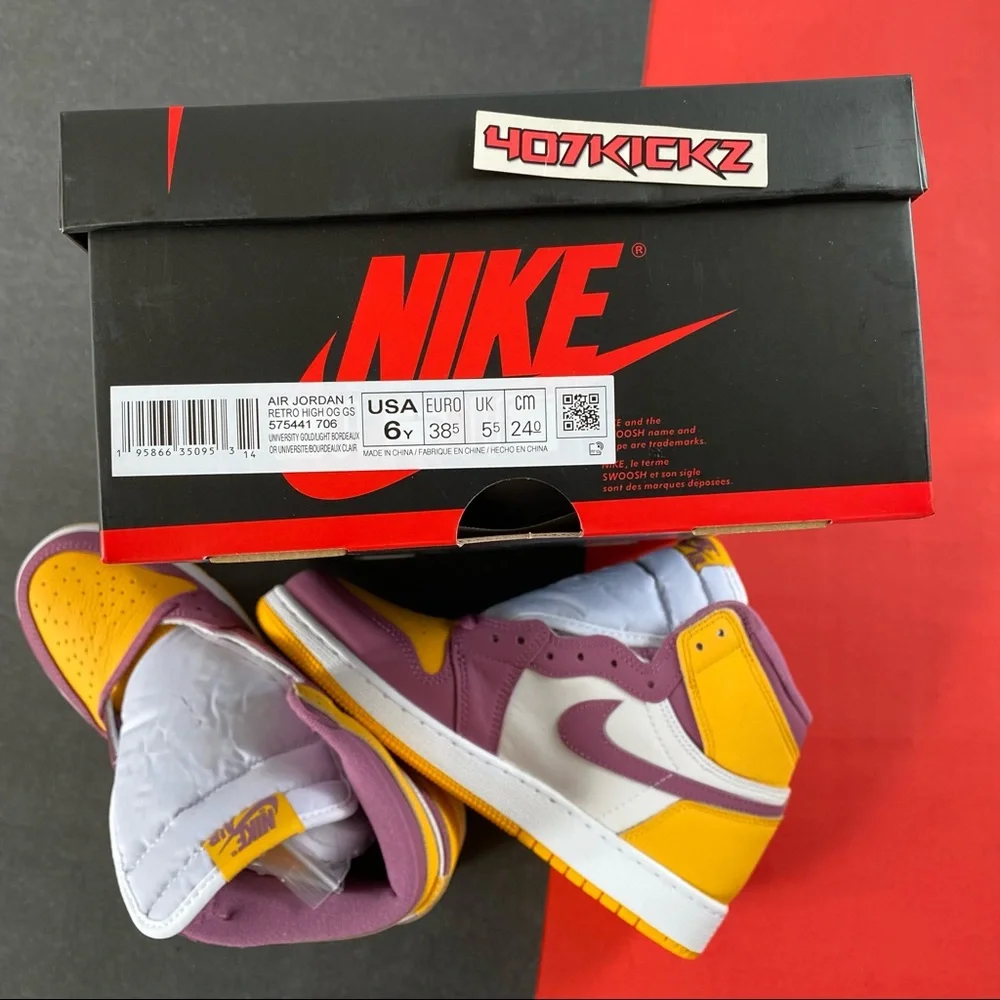 Air Jordan 1 High Brotherhood 💛💜 - Picture 14 of 14